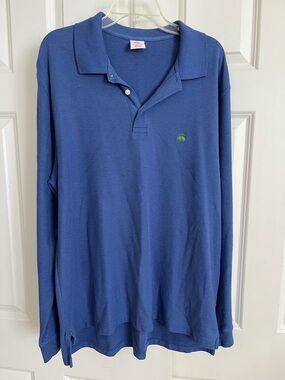 Brooks Brothers men’s long sleeve polo shirt Blue Size XL.